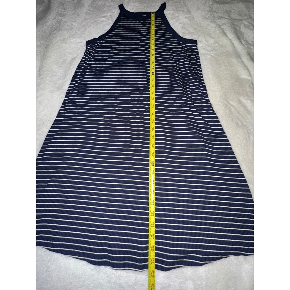 Striped Ribbed Tank Dress‎ Sleeveless Casual Summer Mini Dress - Picture 3 of 4